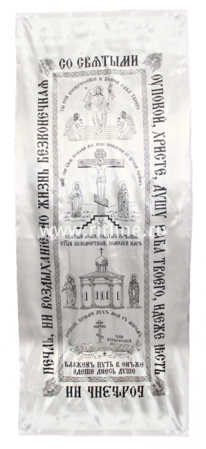 Покрывало атласное, с черной печатью, оверлок, 200х75 FITTONE Покрывало атласное, с черной печатью, оверлок, 200х75 FITTONE