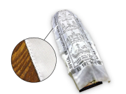 Покрывало атласное, с черной печатью, оверлок, 200х75 FITTONE