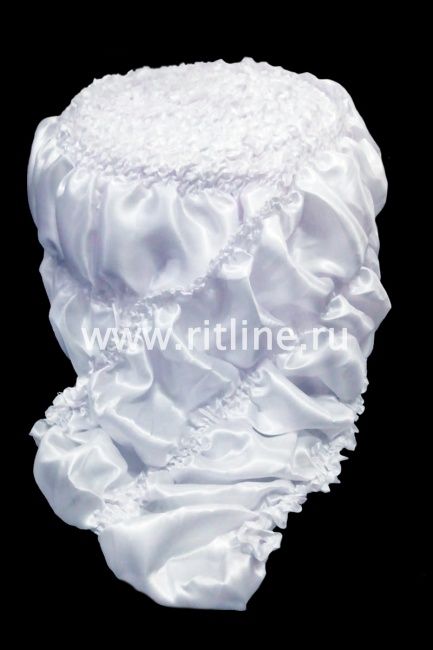 Бухта атласная 100 х 0,37м, 9 строчек, цв. белый "FITTONE"