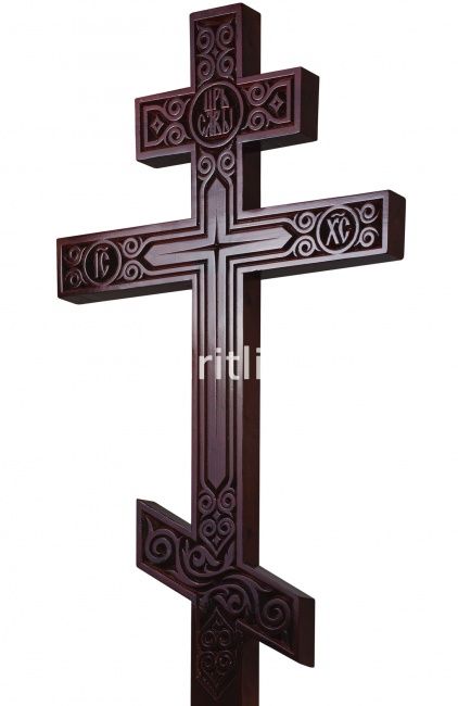Крест сосновый (темный) "Узоры", ЧПУ, 2300x605x40 мм, "MOREFIX"