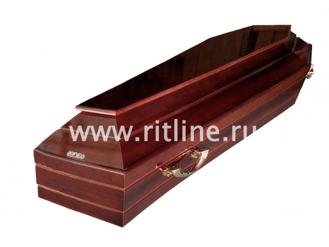 Гроб лак 6-ти гранник,цв. вишневый коньяк "MOREFIX"