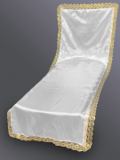 Покрывало атласное с кружевом, 200х80 KROMA