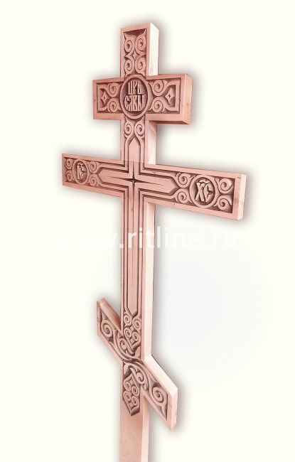 Крест сосновый (светлый) "Узоры", ЧПУ, 2300x605x40 мм, "MOREFIX"