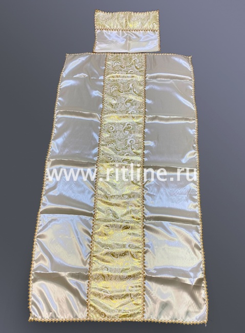 Комплект (атлас, парча "Огурцы", тесьма) FITTONE