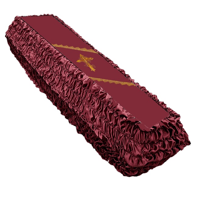 Обивка атласная с т/а "Крест" и тесьмой (верх атлас + боковины атлас) FITTONE