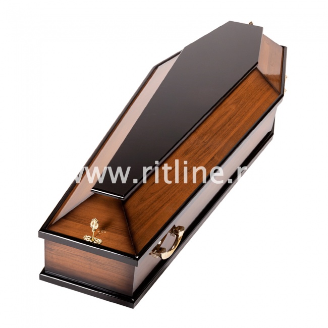 Гроб лак 6-ти гранник, МДФ, венге/дуб "MOREFIX" Гроб лак 6-ти гранник, МДФ, венге/дуб "MOREFIX"