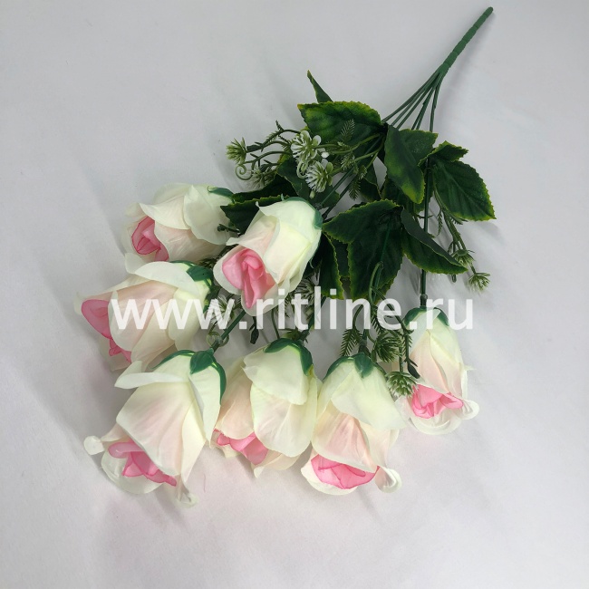 Букет роз с добавками, 7г, выс. 55 см, цв. микс FITTONE