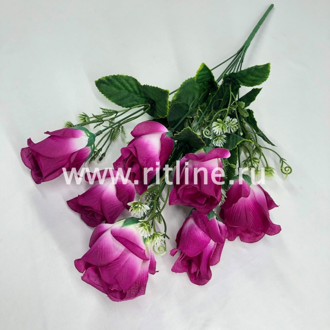 Букет роз с добавками, 7г, выс. 55 см, цв. микс FITTONE