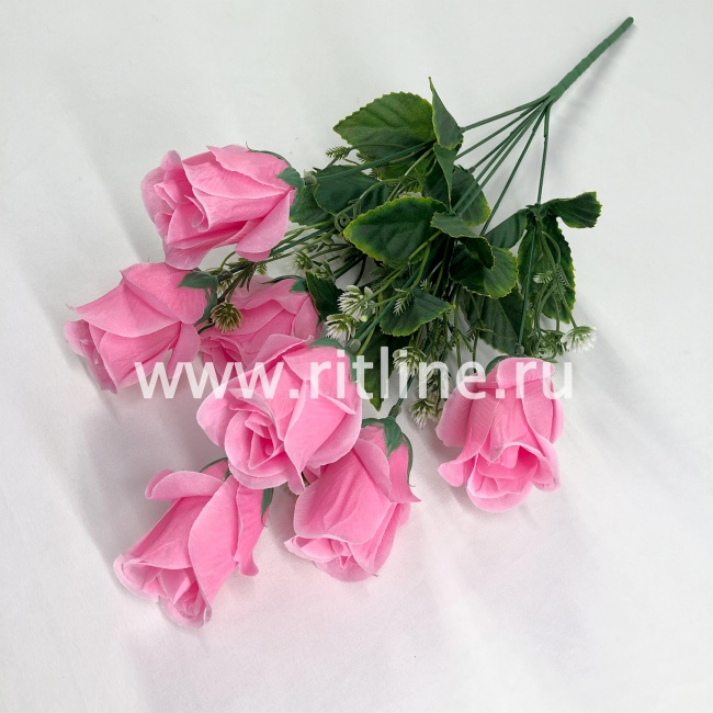 Букет роз с добавками, 7г, выс. 55 см, цв. микс FITTONE