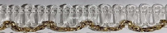 Тесьма МИКС (белый с золотом/белый с серебром) FITTONE