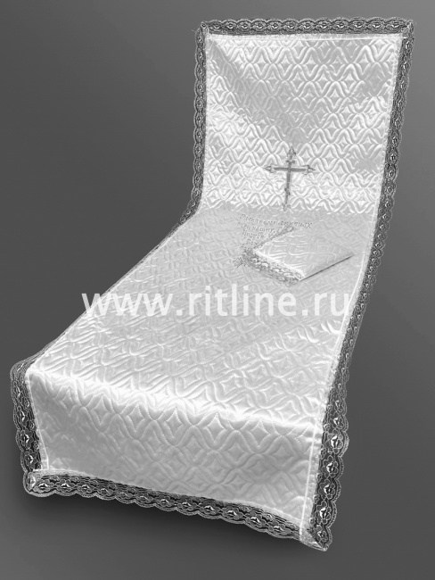 Комплект (атласная т/с "Венеция", вышивка "Крест", кружево) FITTONE