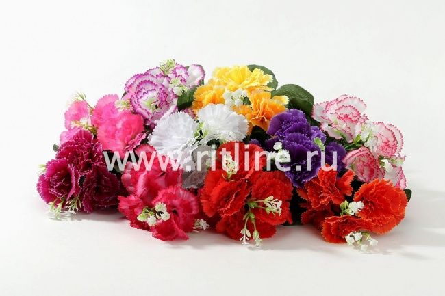 Букет гвоздик, 4г, выс. 21 см, цв. микс FITTONE