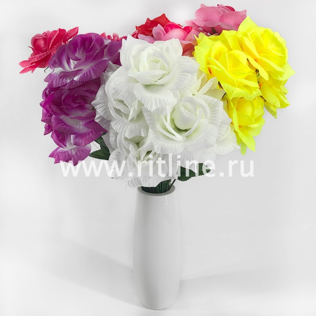 Букет роз "FITTONE", 6г, выс. 52см, цв.микс Букет роз "FITTONE", 6г, выс. 52см, цв.микс