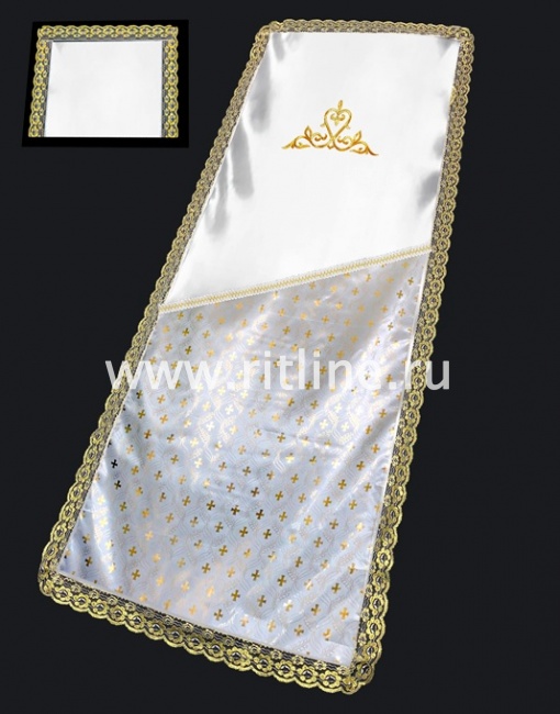 Комплект (атлас белый, атлас с накатом, т/а "Узор", тесьма, кружево) FITTONE