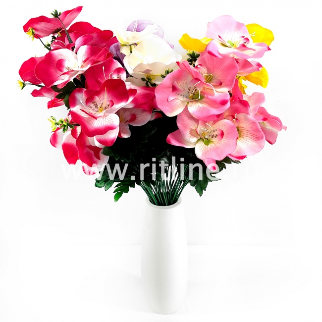 Букет орхидей "FITTONE", 9г., выс. 52см, цв.микс Букет орхидей "FITTONE", 9г., выс. 52см, цв.микс