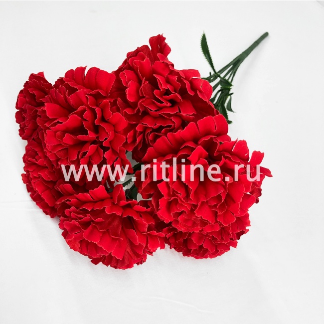 Букет гвоздик "FITTONE", 7г., выс. 60см, бархат, цв.красный Букет гвоздик "FITTONE", 7г., выс. 60см, бархат, цв.красный