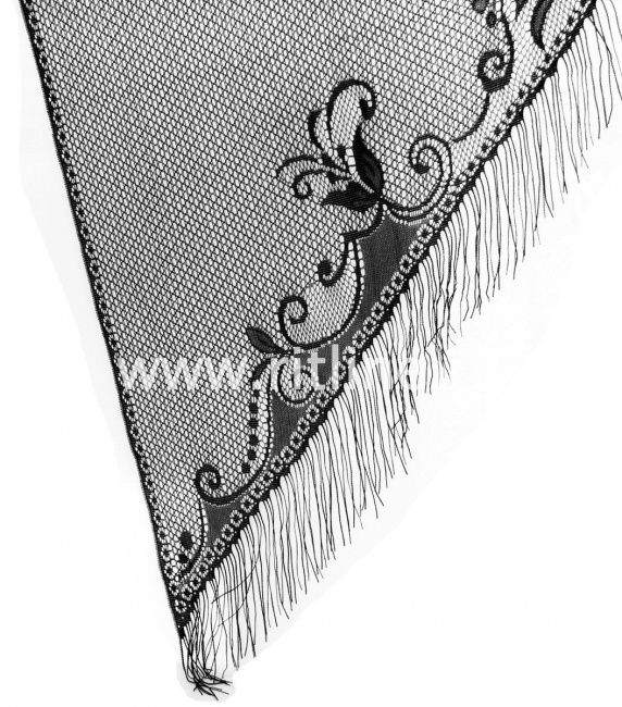 Косынка гипюровая с бахромой FITTONE