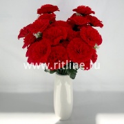 Букет бархатных гвоздик "FITTONE", 9г, выс.48, цв.красный