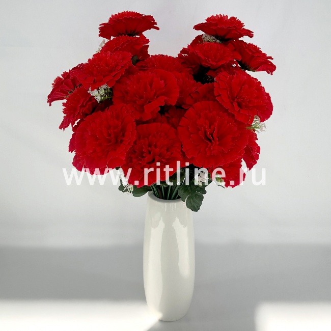 Букет бархатных гвоздик "FITTONE", 9г, выс.48, цв.красный Букет бархатных гвоздик "FITTONE", 9г, выс.48, цв.красный
