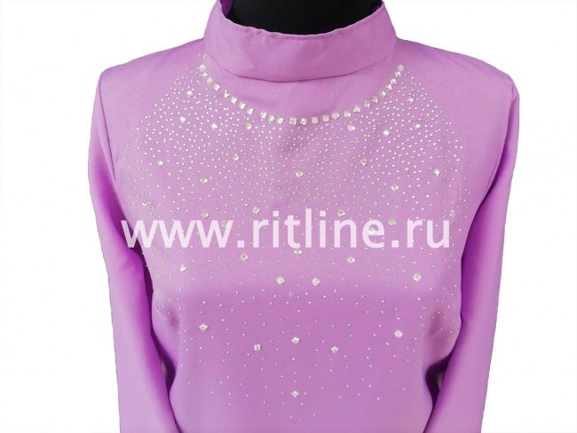 Платье габардин. со стразами "Beauty", (большой узор), цв. лаванда