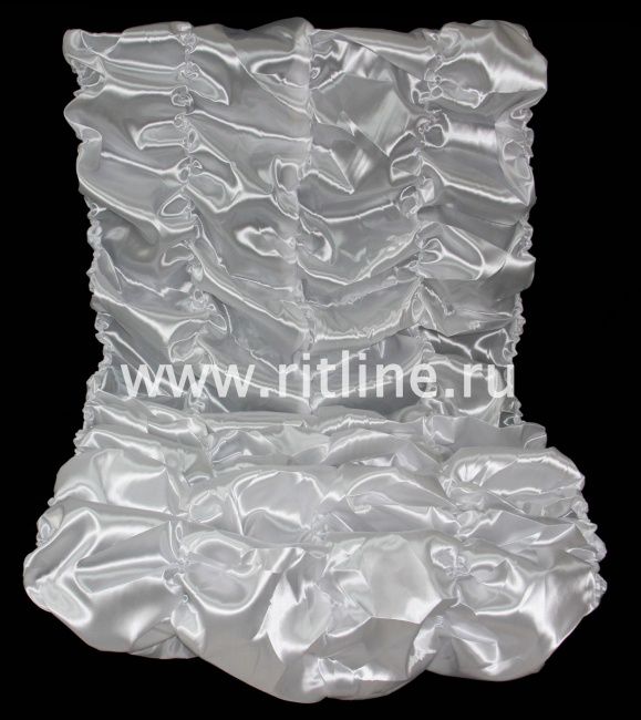 Обивка внутренняя атлас 180см, без кружева, цв. белый "KROMA"