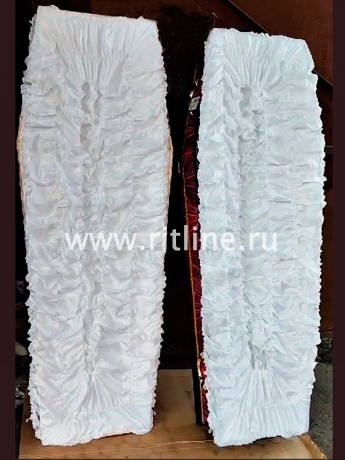 Обивка внутренняя атлас 180см, без кружева, цв. белый "KROMA"