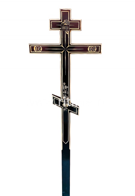 Крест сосновый (темный) "Цветы", ЧПУ, MOREFIX Крест сосновый (темный) "Цветы", ЧПУ, MOREFIX