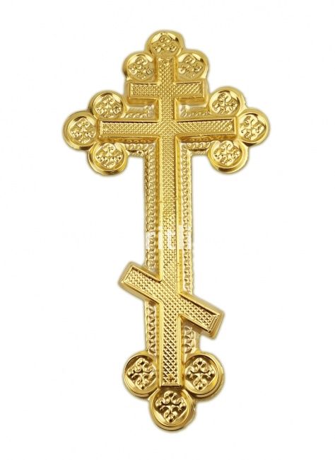 Крест без распятия ажурный, фольга 355*185 мм, цв. золото "MOREFIX" Крест без распятия ажурный, фольга 355*185 мм, цв. золото "MOREFIX"