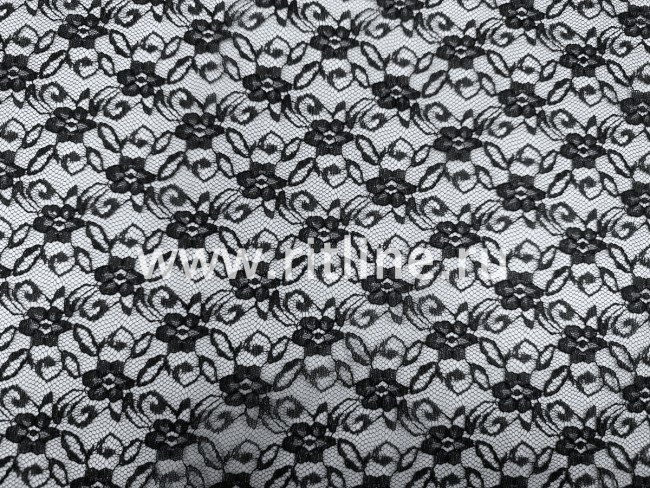 Гипюр, цв.черный, шир. 1,5 м FITTONE