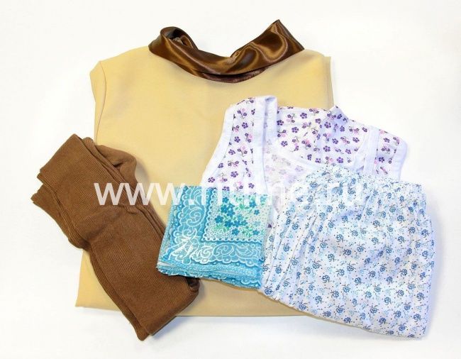 Комплект ритуальной одежды женский, эконом (р.48-50) FITTONE