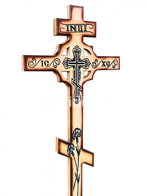 Крест сосновый (светлый) "Крест в кругу", ЧПУ, MOREFIX