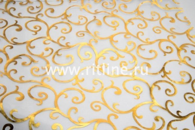 Органза двусторонняя с накатом "Большой завиток", шир. 1,5 м FITTONE