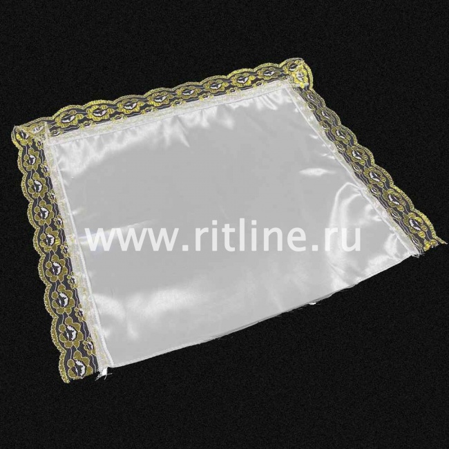 Наволочка (атлас + шелк, кружево) FITTONE
