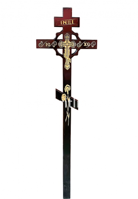 Крест сосновый (темный) "Крест в кругу", ЧПУ, MOREFIX