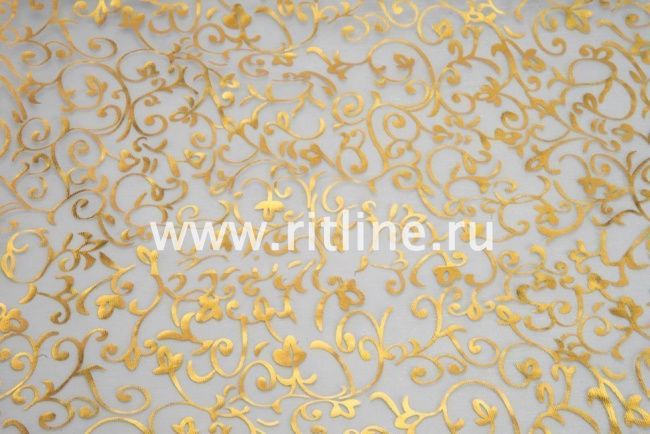 Органза двусторонняя с накатом "Малый завиток", шир. 1,5 м FITTONE