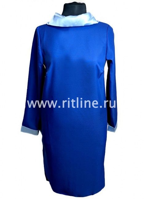 Саван габардиновый с атласным воротником и манжетами, р.44-46 FITTONE