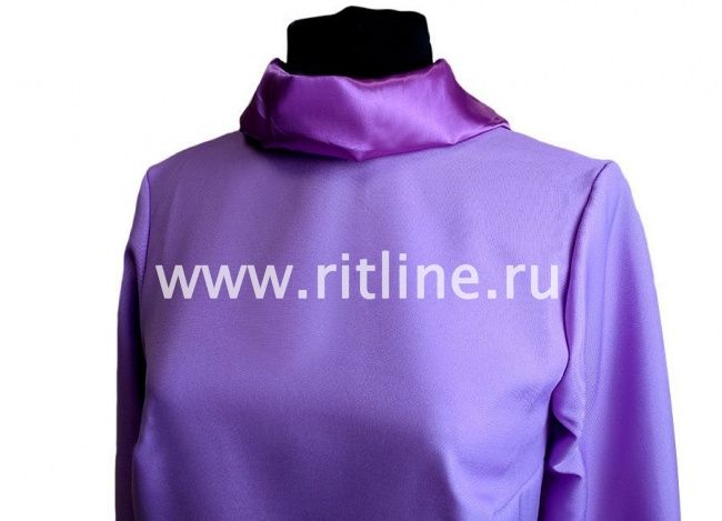 Саван габардиновый с атласным воротником и манжетами, р.44-46 FITTONE