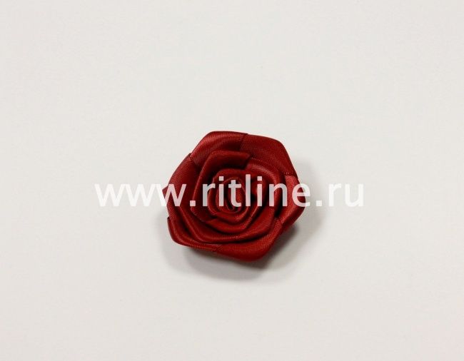 Декоративный цветок "Fittone", роза, полиэстер, диам.5,5см