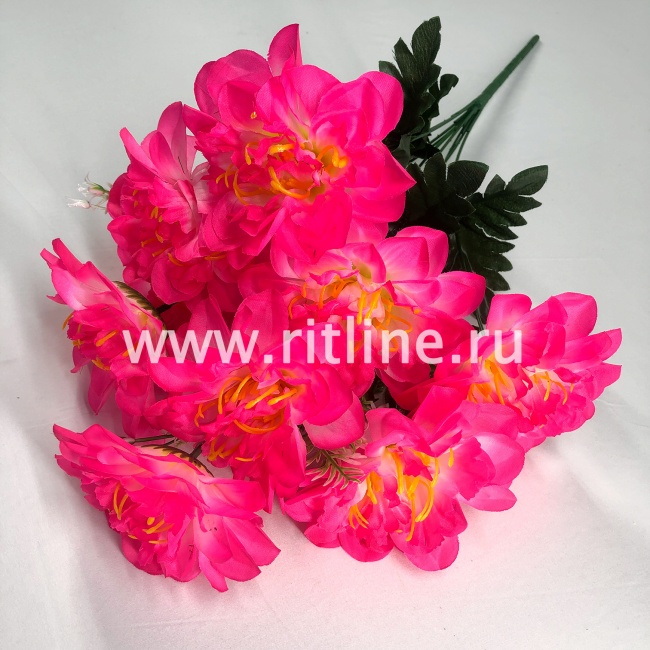 Букет георгинов "FITTONE", 9г., выс. 54см, шелк, цв.микс Букет георгинов "FITTONE", 9г., выс. 54см, шелк, цв.микс