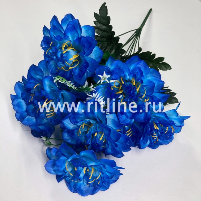 Букет георгинов "FITTONE", 9г., выс. 54см, шелк, цв.микс Букет георгинов "FITTONE", 9г., выс. 54см, шелк, цв.микс
