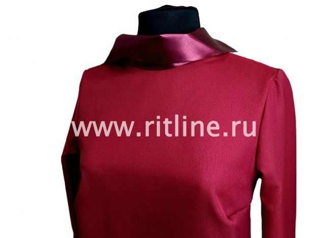 Саван габардиновый с атласным воротником и манжетами, р.48-50 FITTONE Саван габардиновый с атласным воротником и манжетами, р.48-50 FITTONE