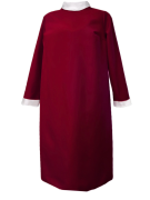 Саван габардиновый с атласным воротником и манжетами, р.48-50 FITTONE