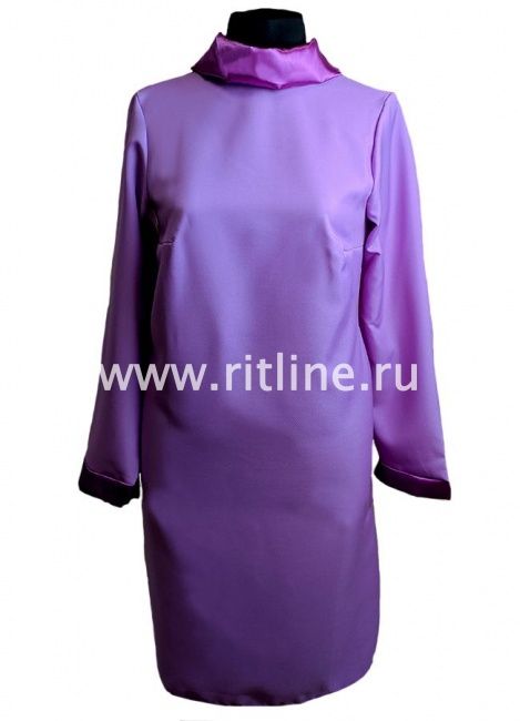 Саван габардиновый с атласным воротником и манжетами, р.60-62 FITTONE Саван габардиновый с атласным воротником и манжетами, р.60-62 FITTONE