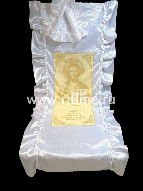 Комплект Элитный (атласная т/с "Мелкий Ромб", парча "Иисус", волан) FITTONE LUXE Комплект Элитный (атласная т/с "Мелкий Ромб", парча "Иисус", волан) FITTONE LUXE