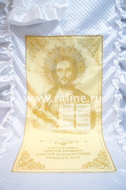 Комплект Элитный (атласная т/с "Мелкий Ромб", парча "Иисус", волан) FITTONE LUXE Комплект Элитный (атласная т/с "Мелкий Ромб", парча "Иисус", волан) FITTONE LUXE