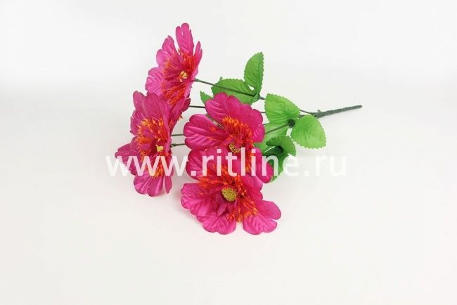 Букет георгинов "Fittone", 6г, выс.32см, атлас, цв.микс