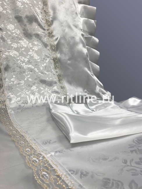 Комплект (атлас, атлас-жаккард, волан, кружево) FITTONE