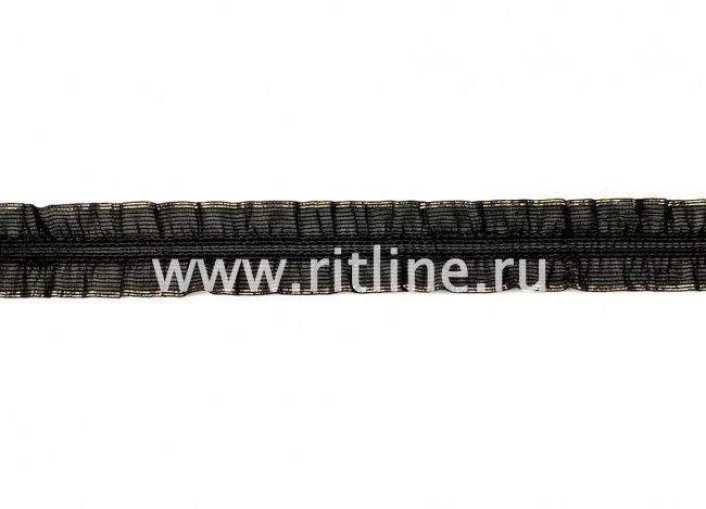 Рюш-резинка (металлизированная нить по краям), шир. 4,2 см FITTONE