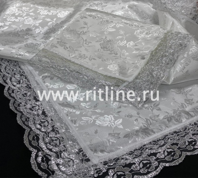 Комплект (атлас-жаккард, кружево) FITTONE