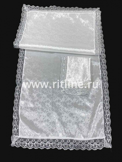 Комплект (атлас-жаккард, кружево) FITTONE